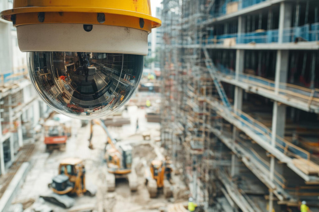 Überwachungskamera sichert eine Baustelle